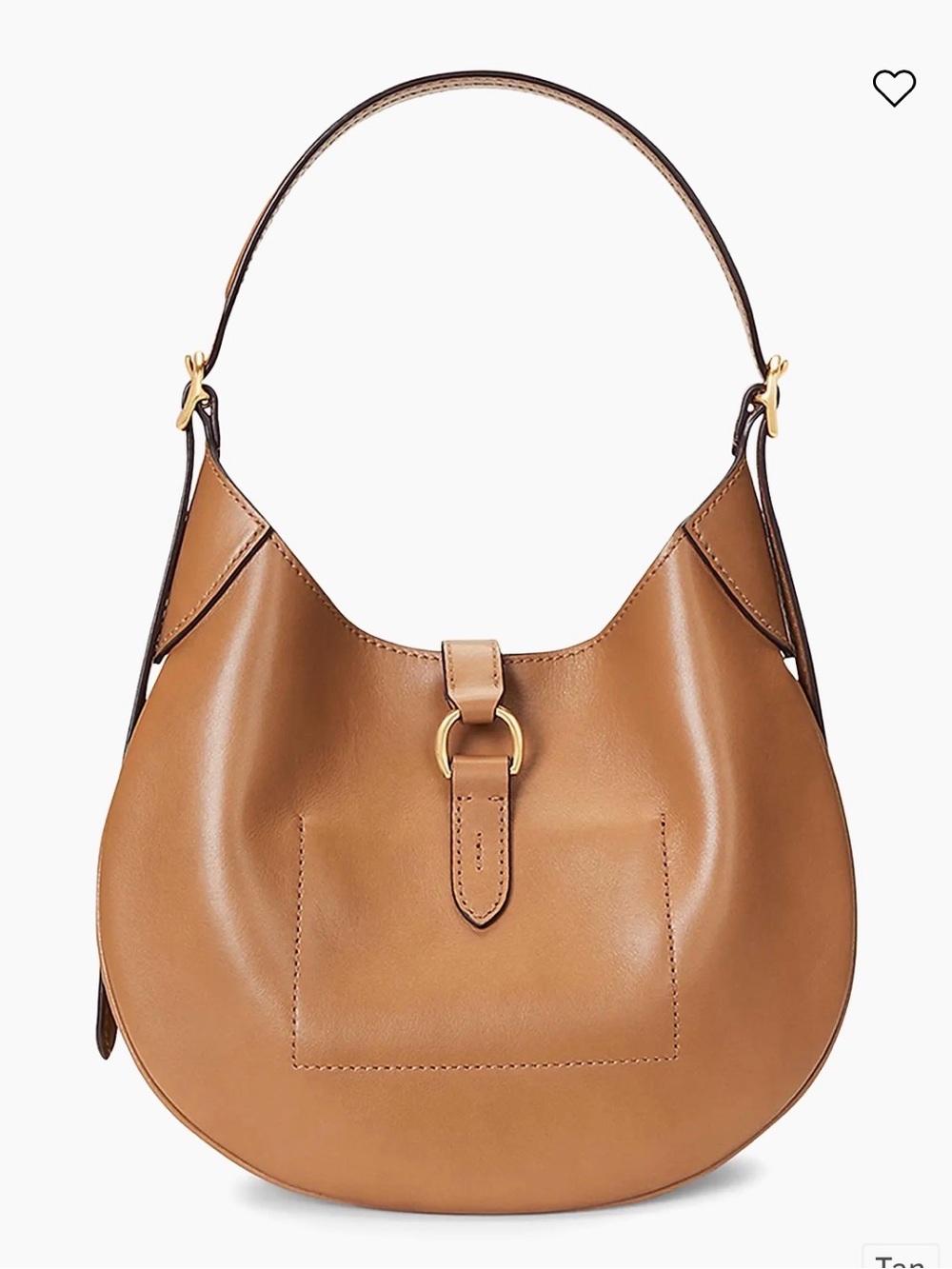 Ralph Lauren Tan Leather Bag with Gold Accent - Picture 2 of 4